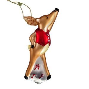 Pottery Barn Reindeer Dancer Ornament Blown Glass Christmas